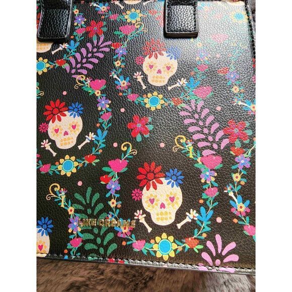 Like Dreams small Skull purse crossbody black with skulls multi color - Picture 9 of 14